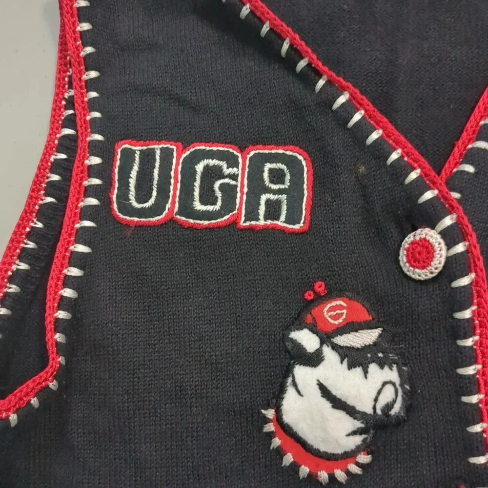 Georgia bulldogs Women's Castles Sport Cardigan Vest large NCAA Football